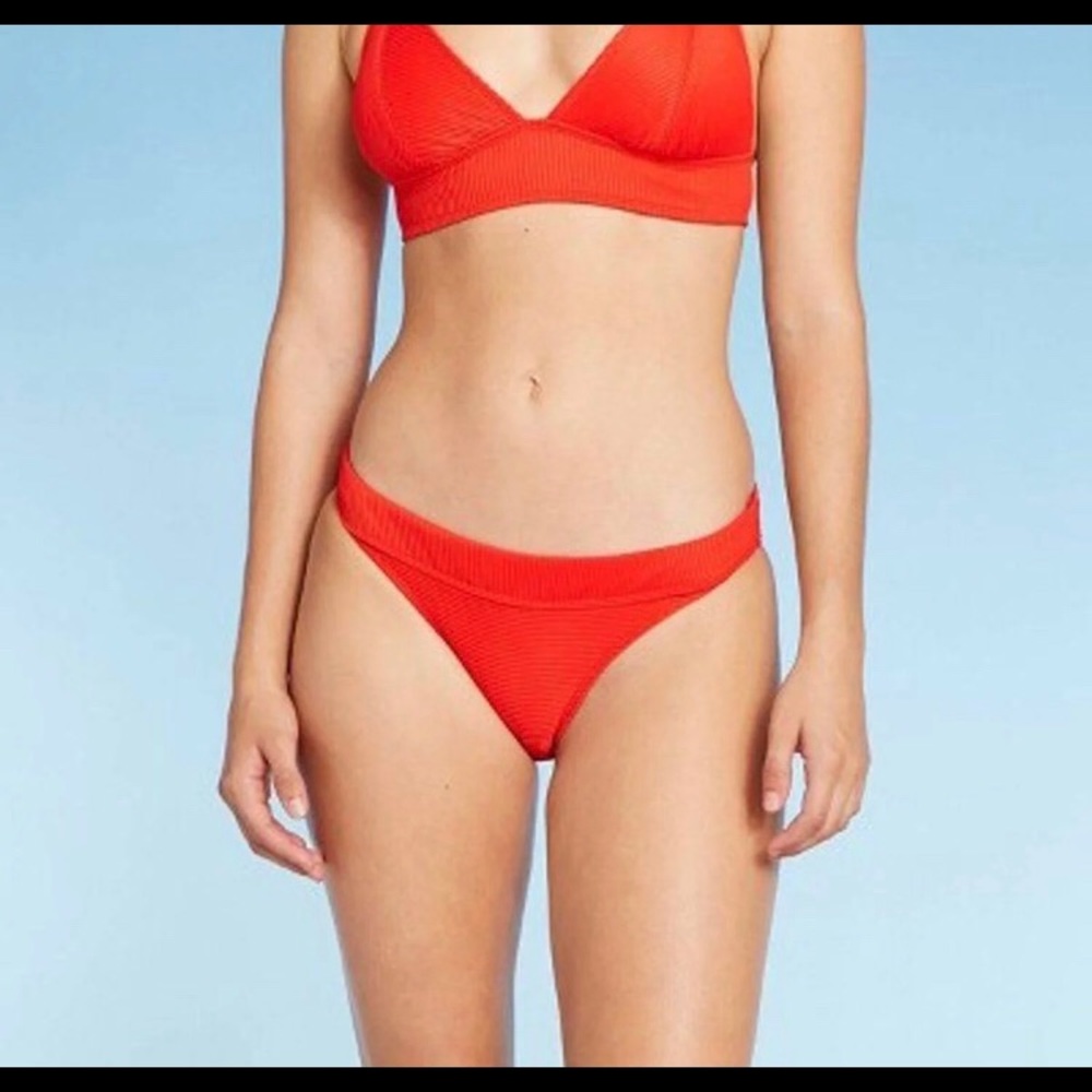 Xhilaration Red ribbed bikini bottom LAST CHANCE! MAKE AN OFFER!